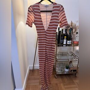 Urban Outfitters Red and White Patterned Dress